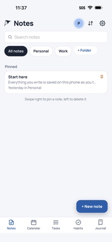 Notes, Habits & Journal: Kite screenshot 1