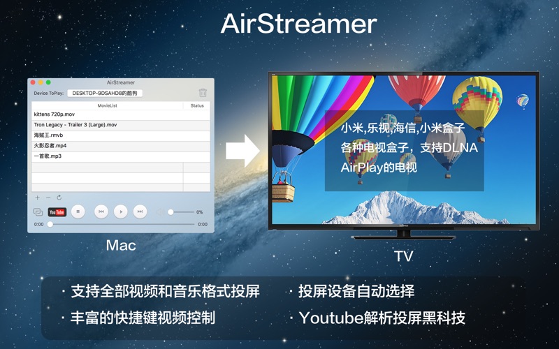 无线投屏大师 for 小米电视,网络盒子 screenshot