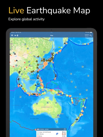Earthquake+ Alerts & Tracker iPad screenshot