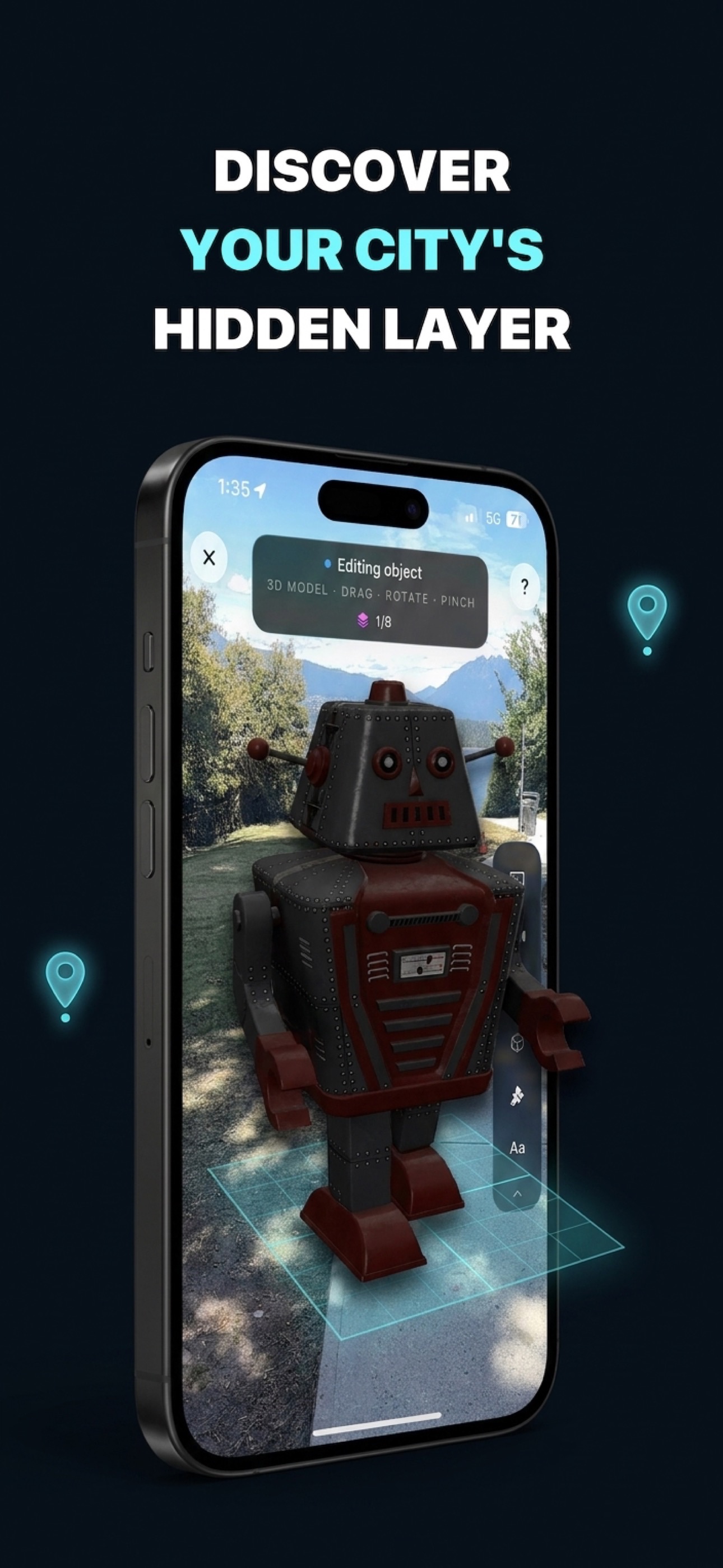 Screenshot 1 of GLO Augmented Reality Graffiti