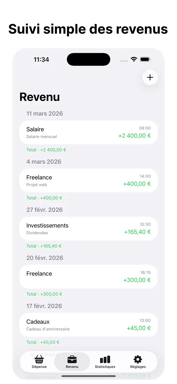 Screenshot #2 pour Money: Suivi Simple