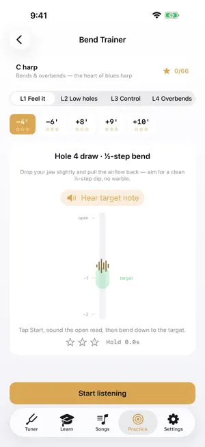 Harmonica Studio: Tabs & Bend screenshot 2