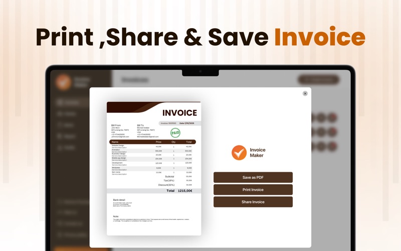 Invoice Maker -Receipt Creator screenshot