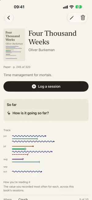 Tropos: reading list and shelf screenshot 2