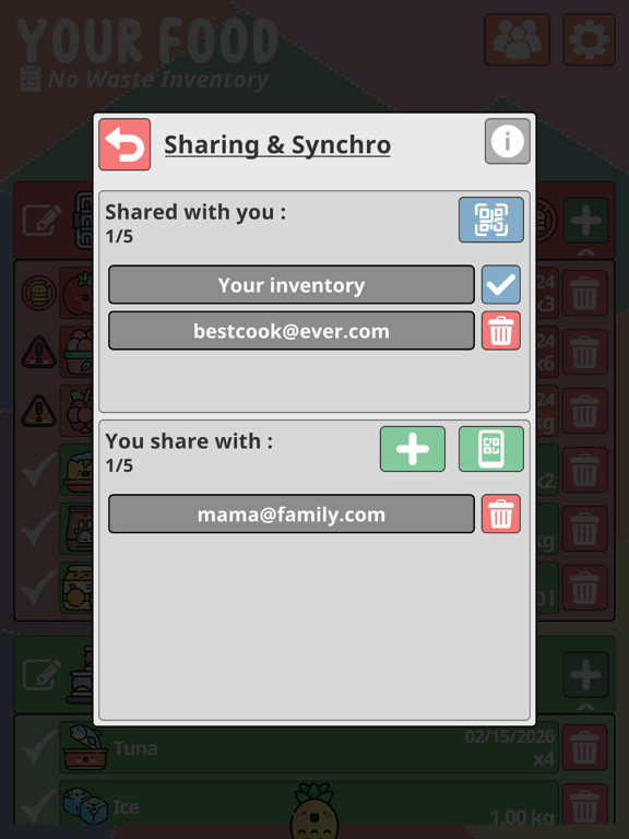 Your Food - No Waste Inventory iPad screenshot 4 - Productivity app