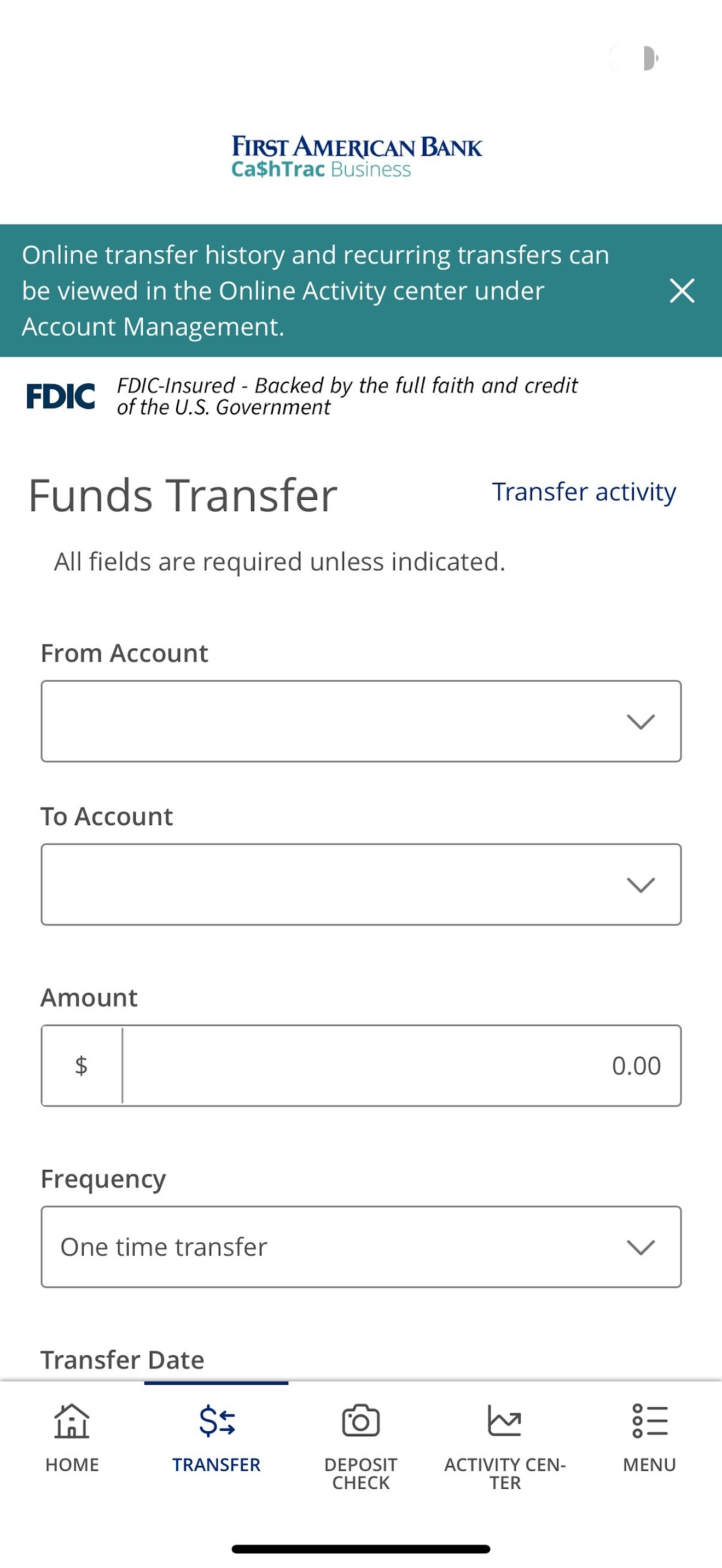 First American Bank CashTrac