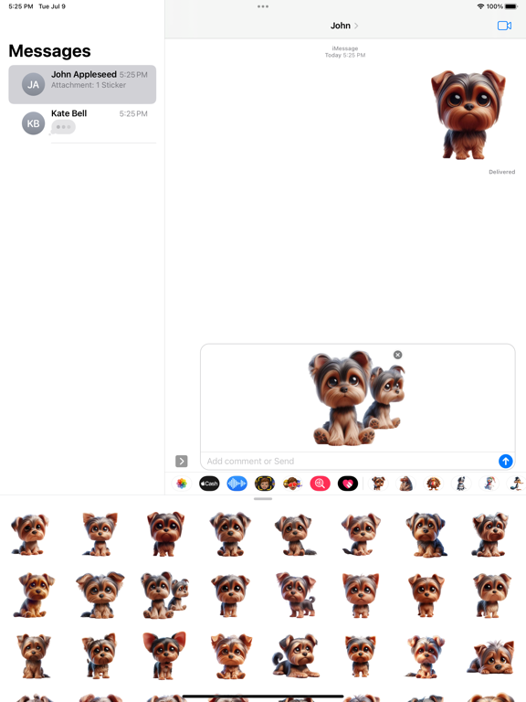 Screenshot #5 pour Sad Yorkshire Terrier Stickers