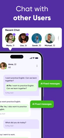 Lingzy: Learn English AI A1-C2 iPhone screenshot