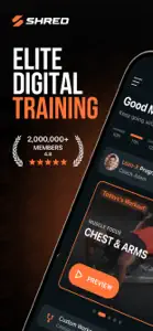 SHRED: Gym & Home Workouts screenshot #1 for iPhone