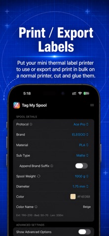 Tag My Spool – NFC Filament のスクリーンショット