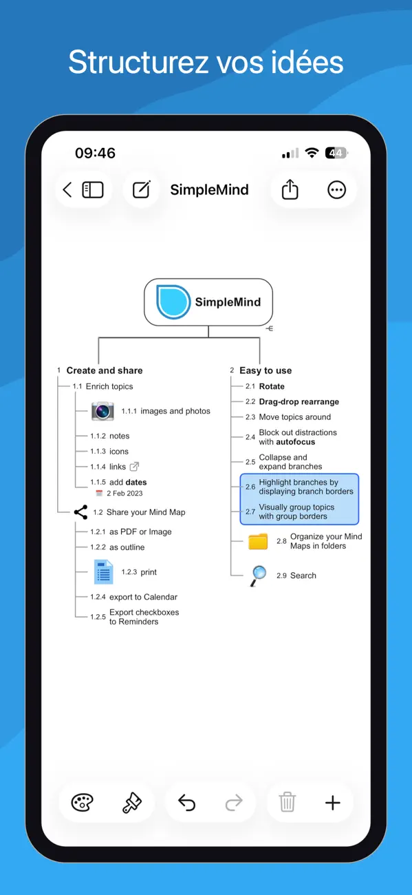 Screenshot #3 pour SimpleMind Pro - Mind Mapping