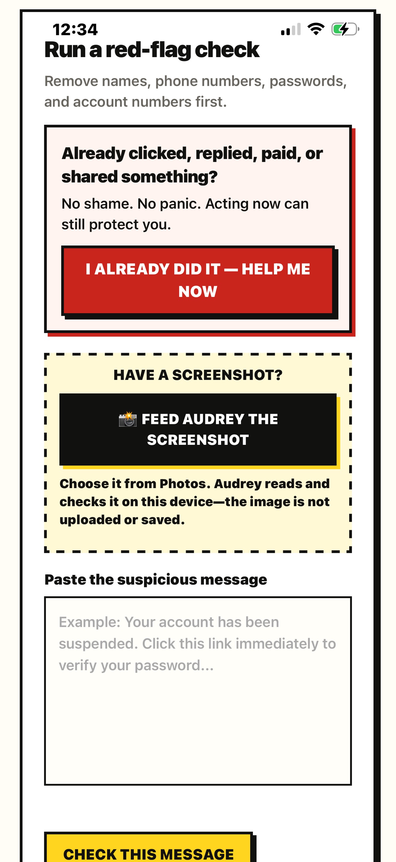 Screenshot 2 of HOLD UP Scam Check