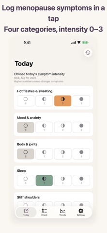 Yuralog — Menopause Log Screenshot 1 of 5