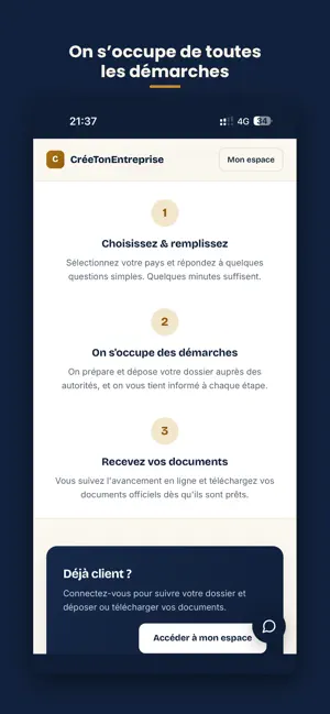 CréeTonEntreprise screenshot 2