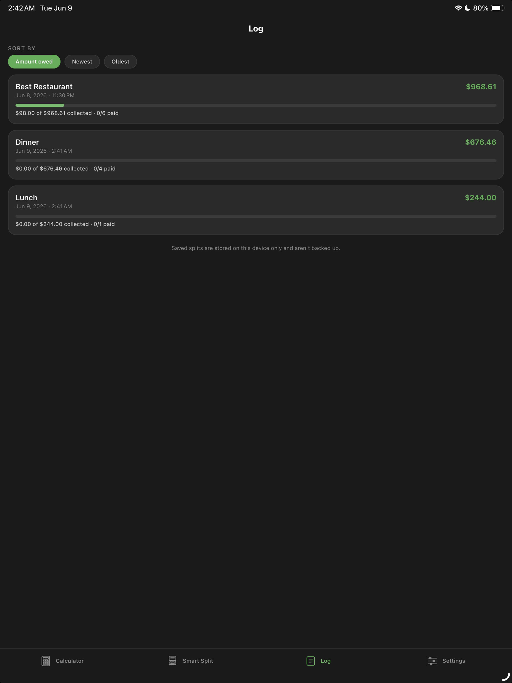 TipSplitz: Tip Calc/Bill Split