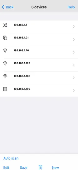Captura de pantalla de Network Ping en iPhone 4