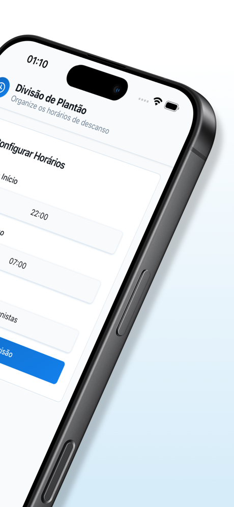 Configurar horários do plantão