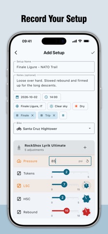 Bike Setup Tracker Screenshot 3 of 8