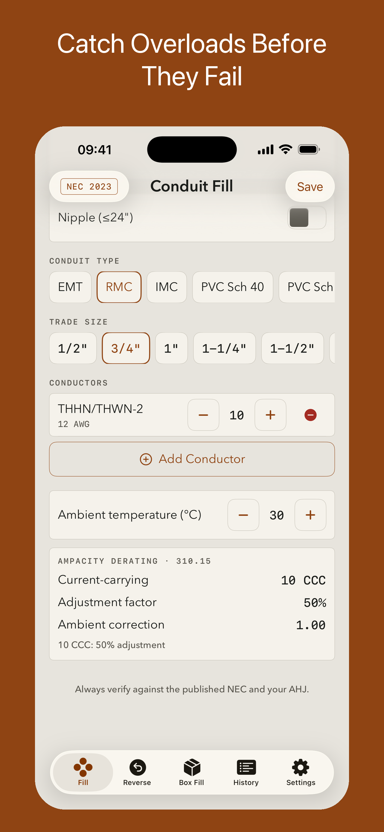 Conduit Fill: NEC Calculator + screenshot 5