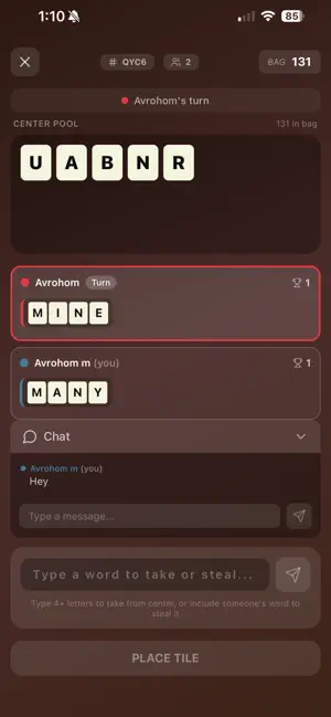 Anagrams (A multiplayer game) screenshot 1