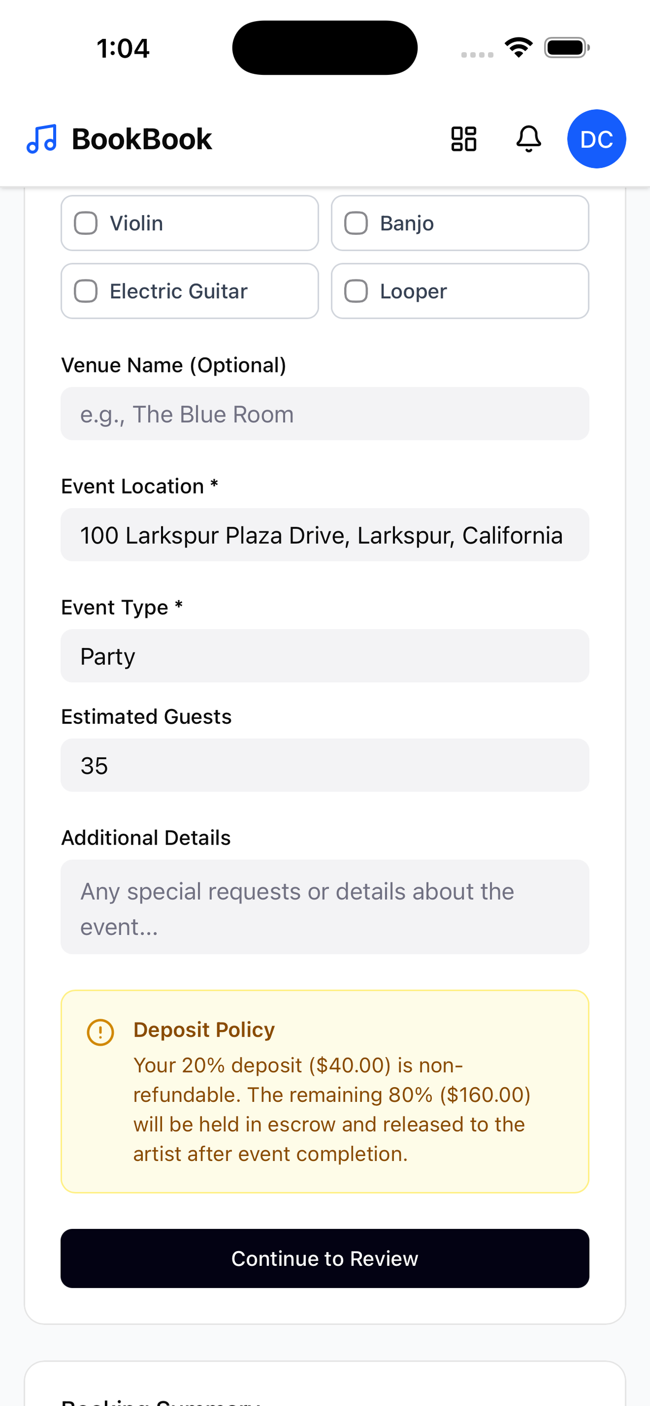 BookBook Gigs screenshot 5