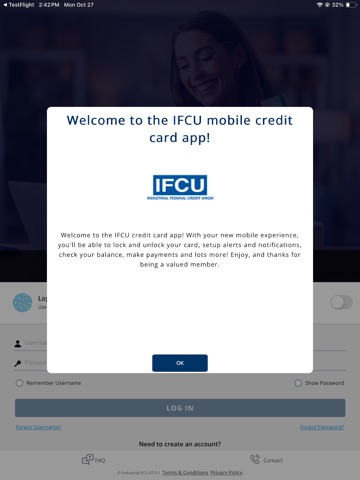 IFCU Credit Card iPad screenshot