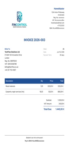 FinControl-Invoice Screenshot 1 of 9