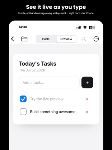 Visor y Editor HTML: Codex iPad screenshot 3