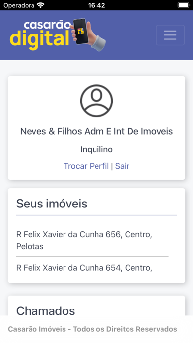 Casarão Digital Aluguéis Screenshot