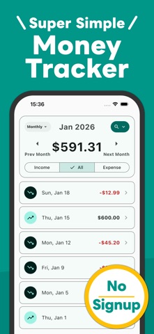 Pocket Money Log Screenshot 1 of 4