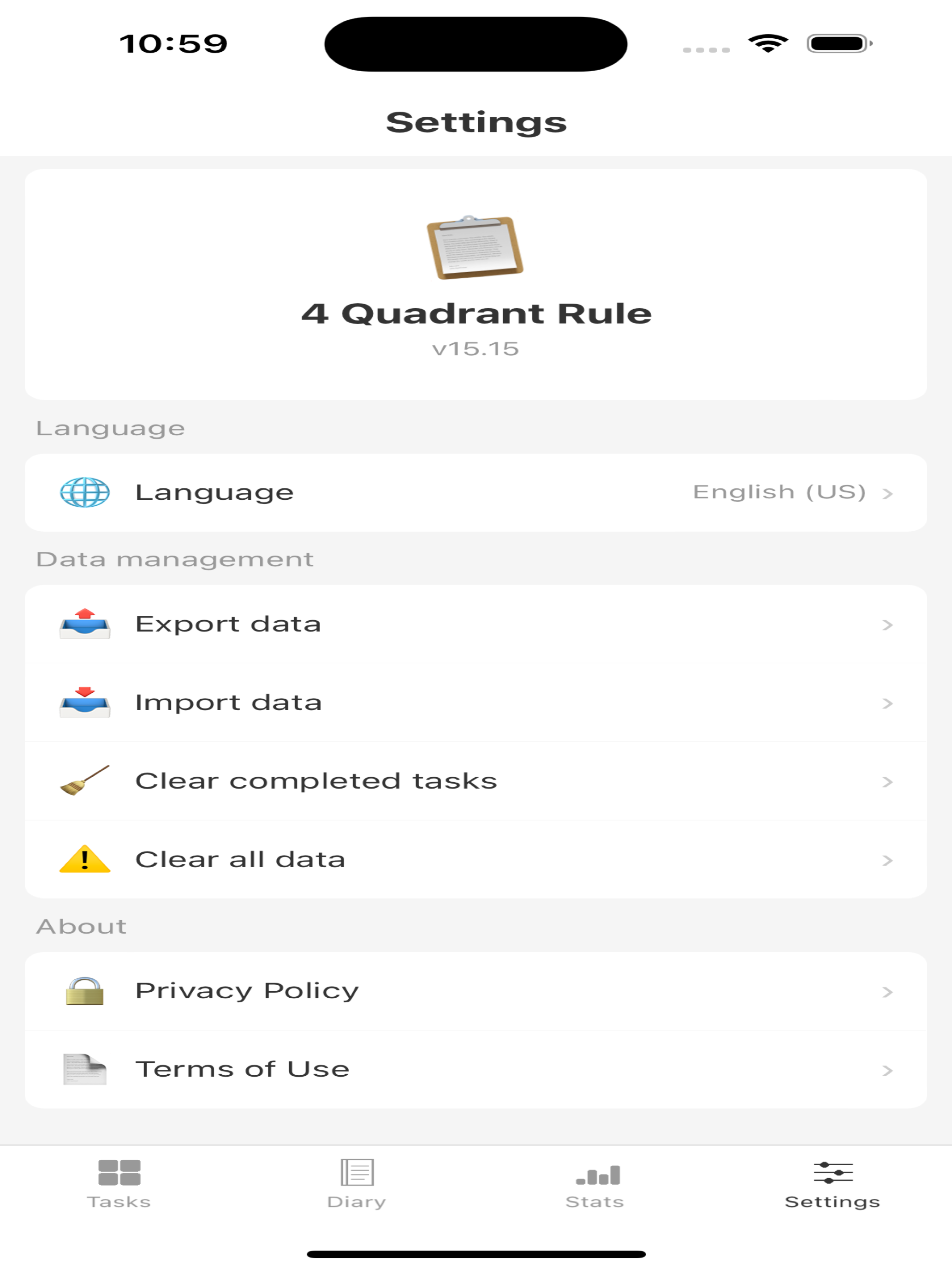 4 Quadrant Rule - Task Planner screenshot 10