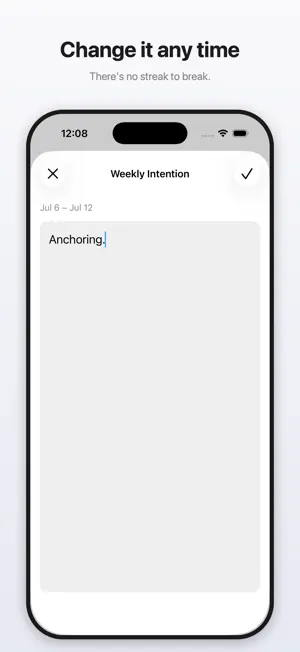 Weekly Intention screenshot 2