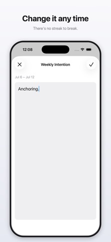 Weekly Intention screenshot