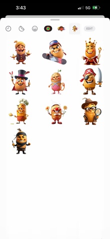 Mischievous Potato Stickers screenshot