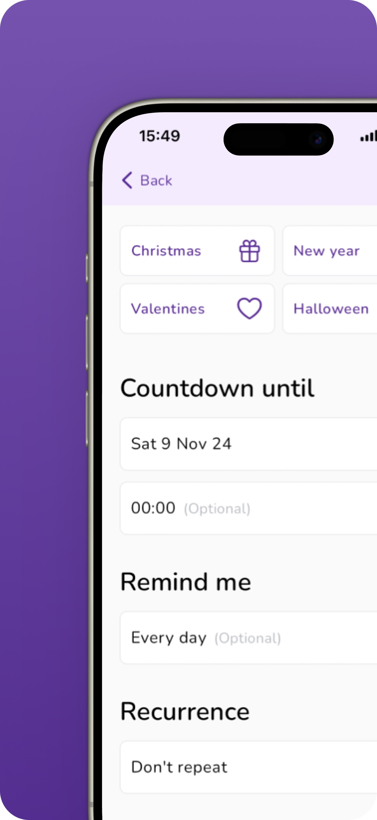 Holiday Countdowns screenshot 6