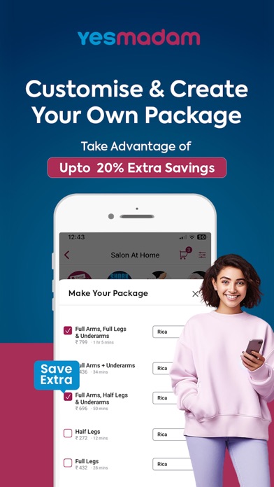 Yes Madam - Salon at Home App Screenshot