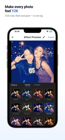 digicamfx: y2k photo editor iPhone screenshot