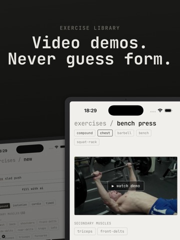 Syntax: AI Workout Log iPad screenshot