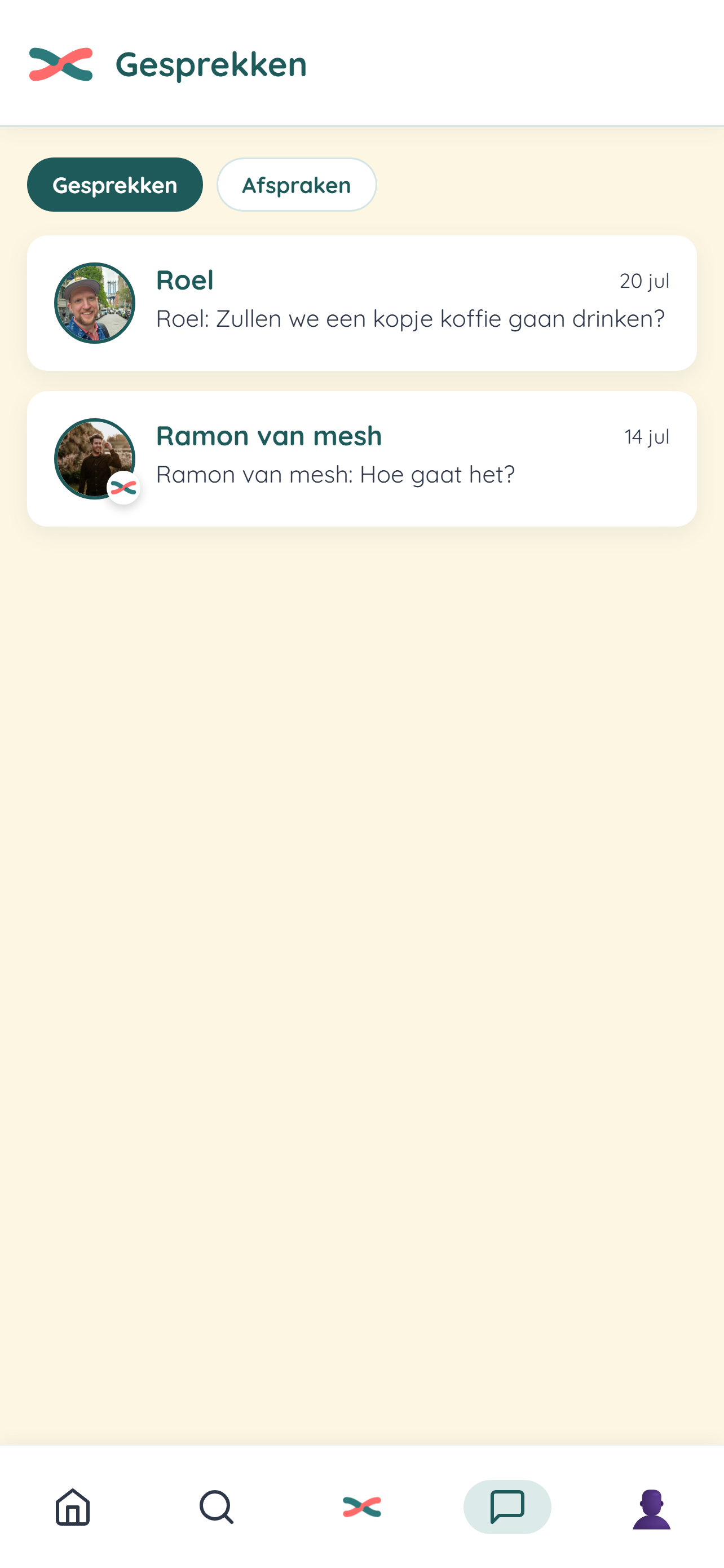 mesh: nieuwe vrienden maken