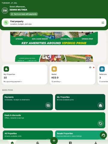 Optiven App iPad screenshot