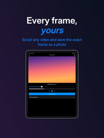 Frame Extractor: Video Photo iPad screenshot