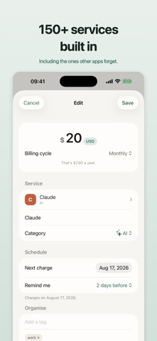 Annua: Subscription Tracker Screenshot 3 of 6