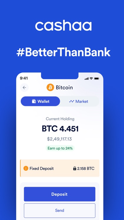 Cashaa: Earn & Borrow crypto