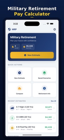 Military Retirement Guide iPhone screenshot