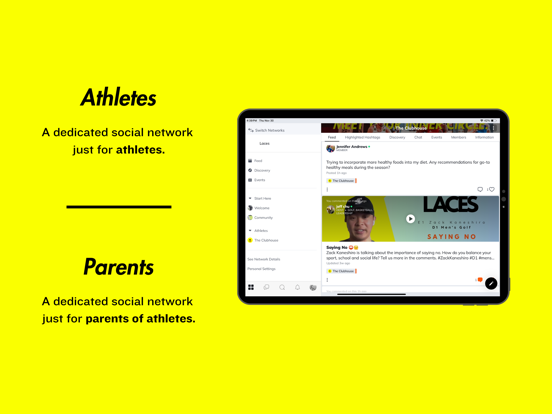 Laces: Community for Athletes iPad screenshot 1 - Social Networking app
