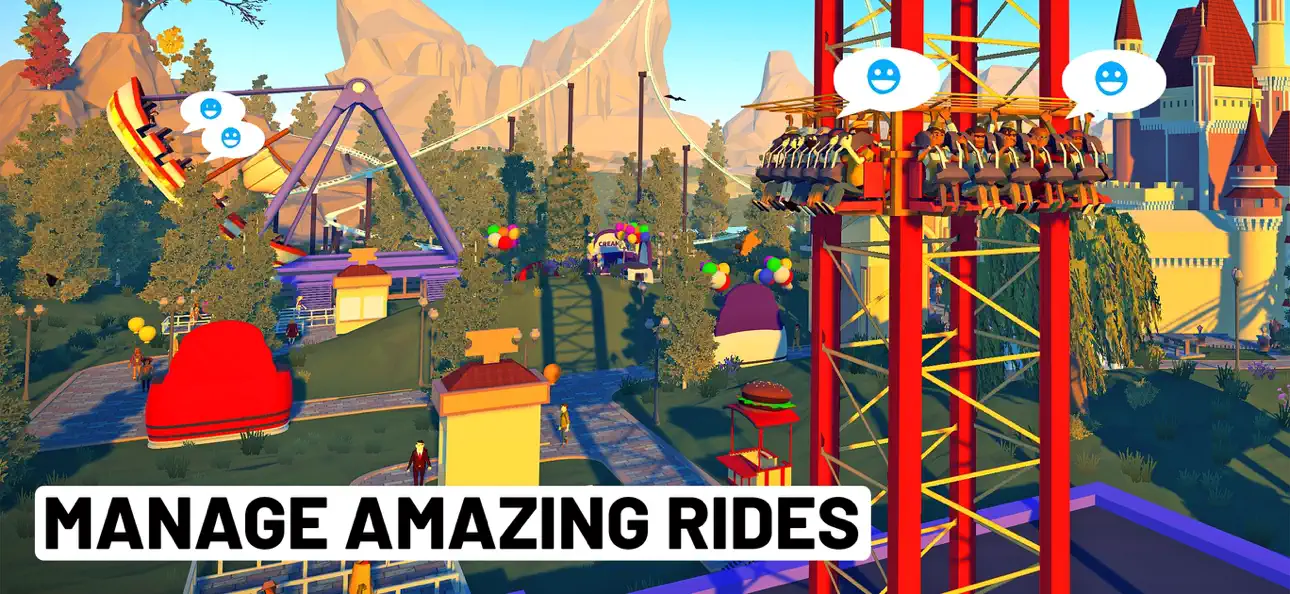 Real Coaster: Idle Tycoon Game iOS Mod IPA screenshot 2 - iOS game interface