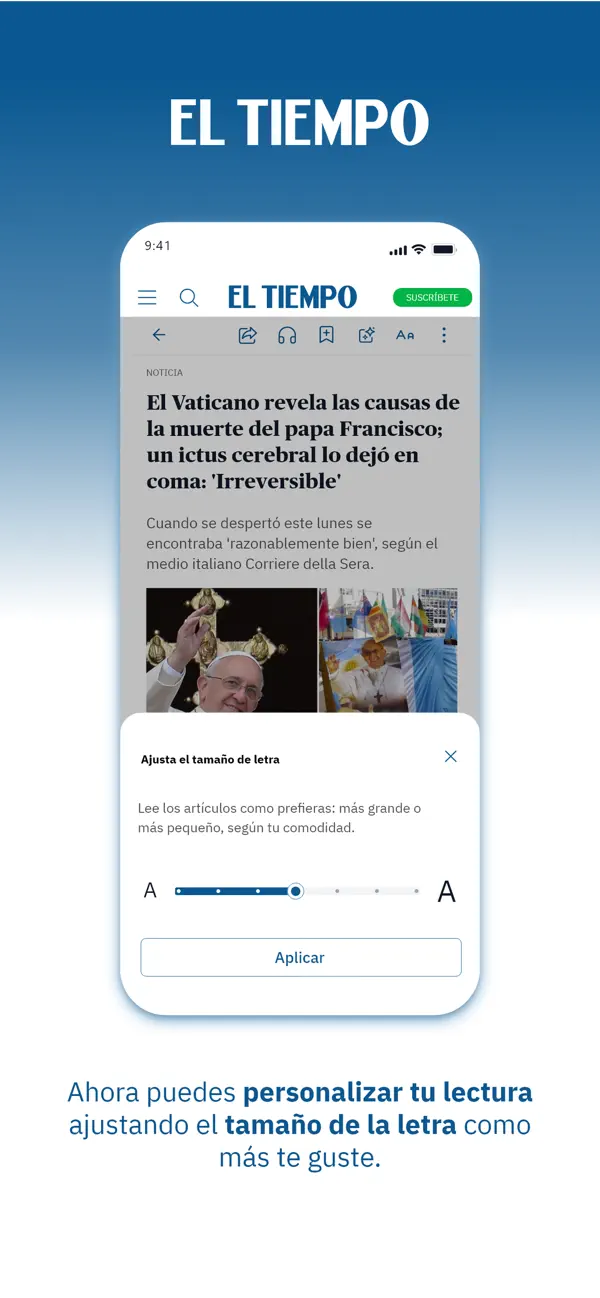 Screenshot #1 pour Periódico EL TIEMPO - Noticias