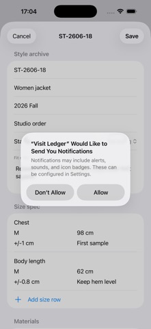 Garment Tech Pack BOM2026 iPhone screenshot