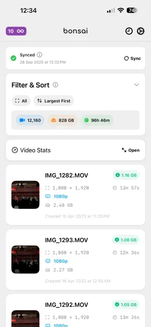 Bonsai: Video Compressor screenshot 1