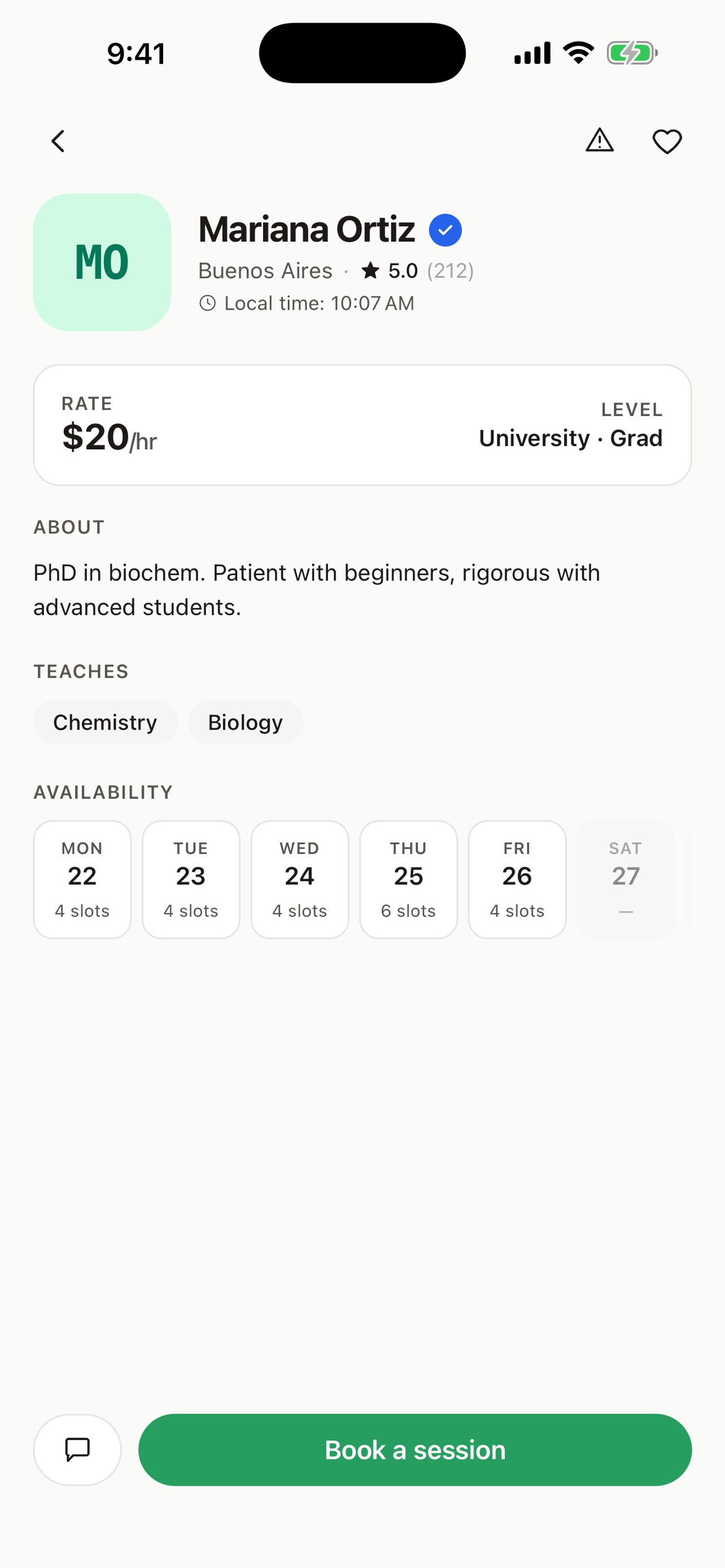 Mentora Tutoring screenshot 3